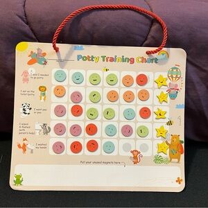 Potty Training Chart with Colorful Magnets